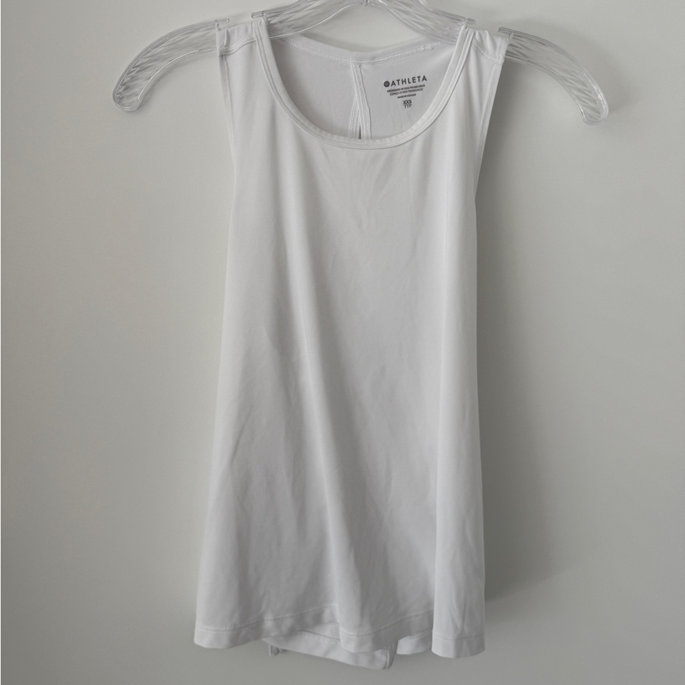 Athleta Solar UPG White Sleeveless Tank Top